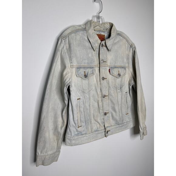 Levi’s Women’s Ex-Boyfriend Denim Trucker Jacket Floral Embroidered 2010 Medium - Picture 5 of 11